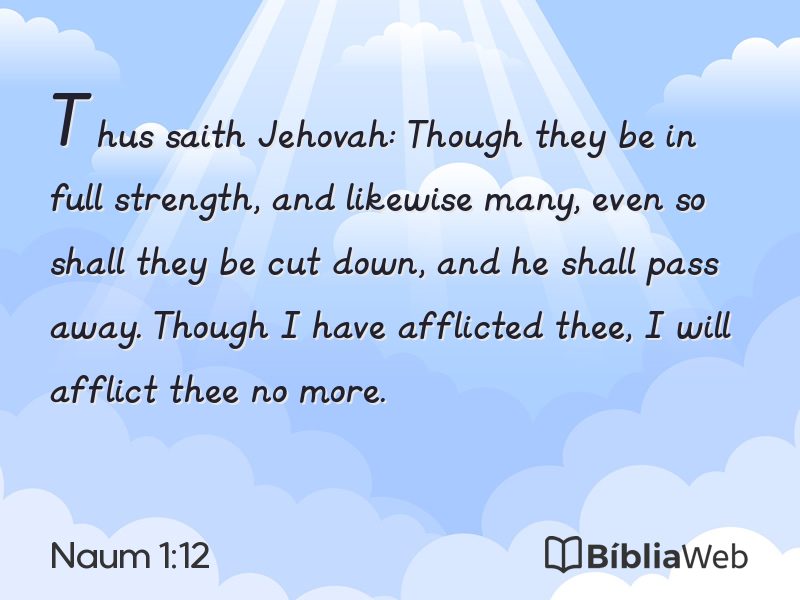 Naum 1:12 em imagem para compartilhar