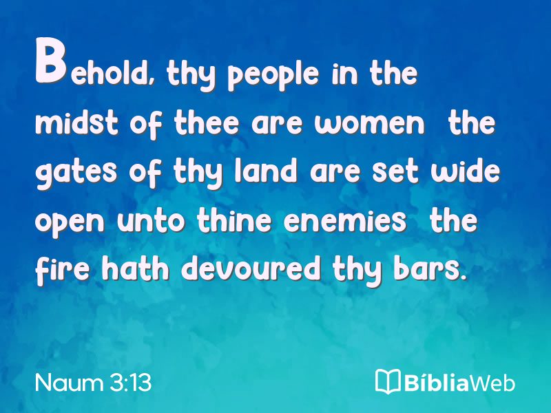 Naum 3:13 em imagem para compartilhar