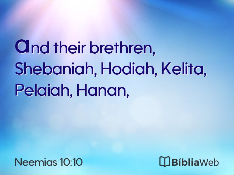 Neemias 10:10 em imagem para compartilhar