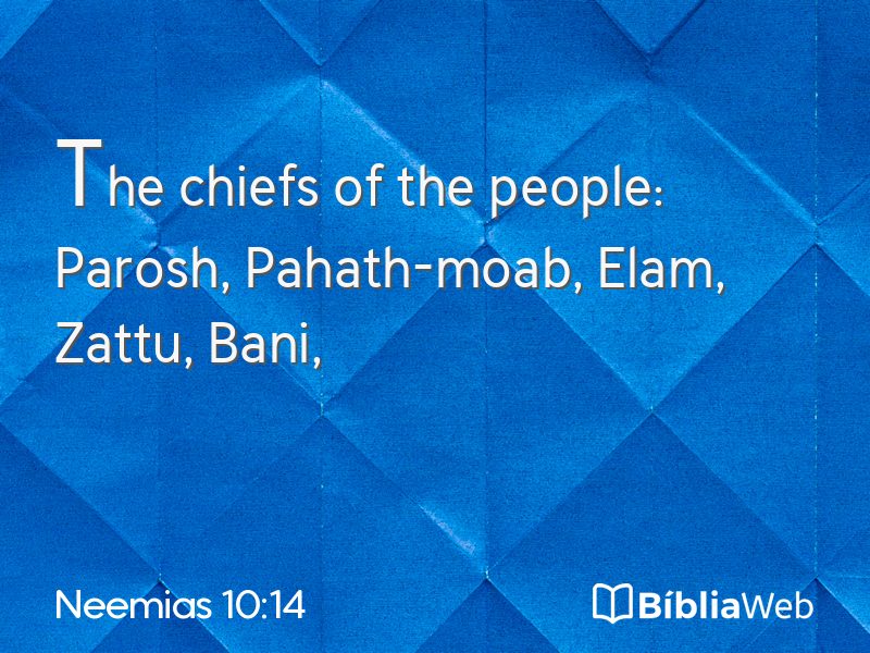 Neemias 10:14 em imagem para compartilhar