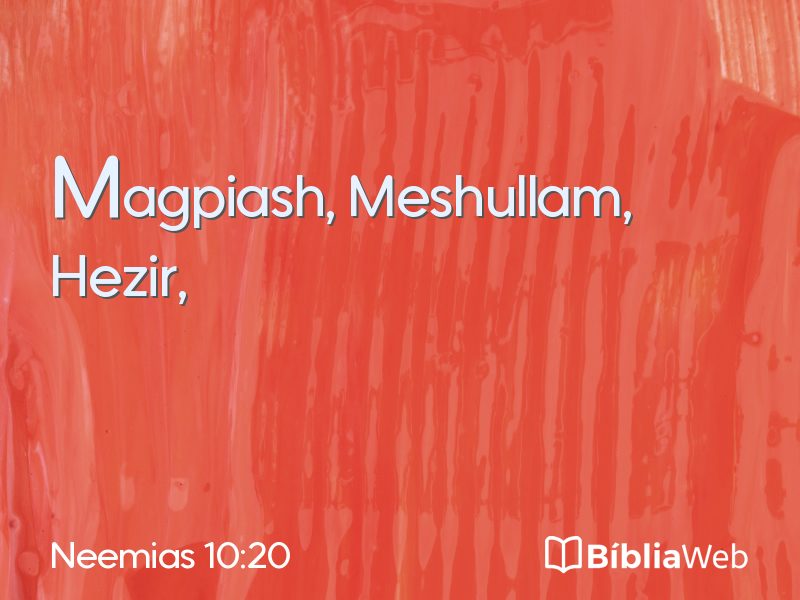 Neemias 10:20 em imagem para compartilhar