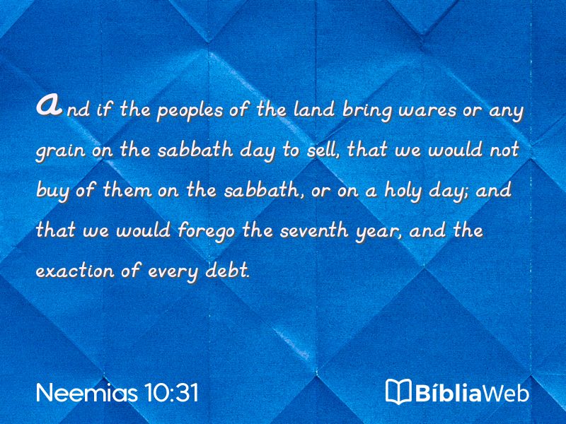 Neemias 10:31 em imagem para compartilhar