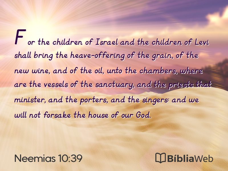 Neemias 10:39 em imagem para compartilhar