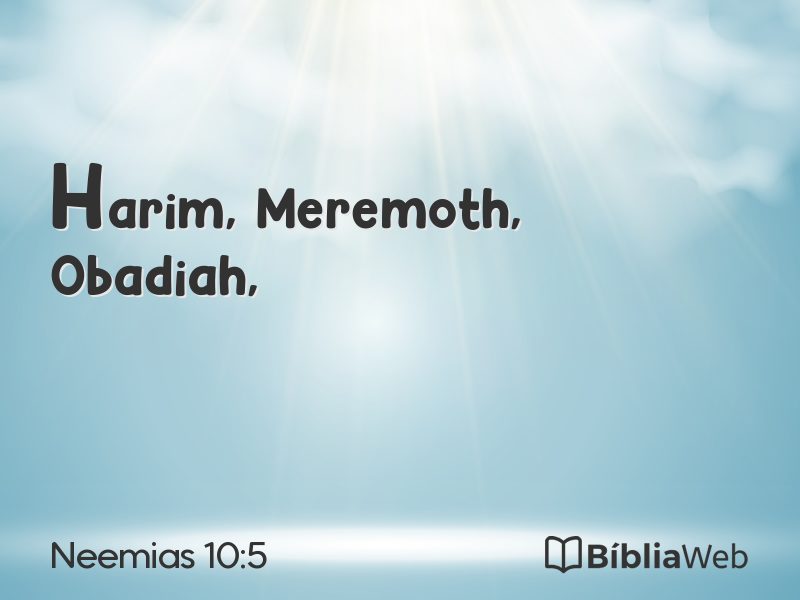Neemias 10:5 em imagem para compartilhar