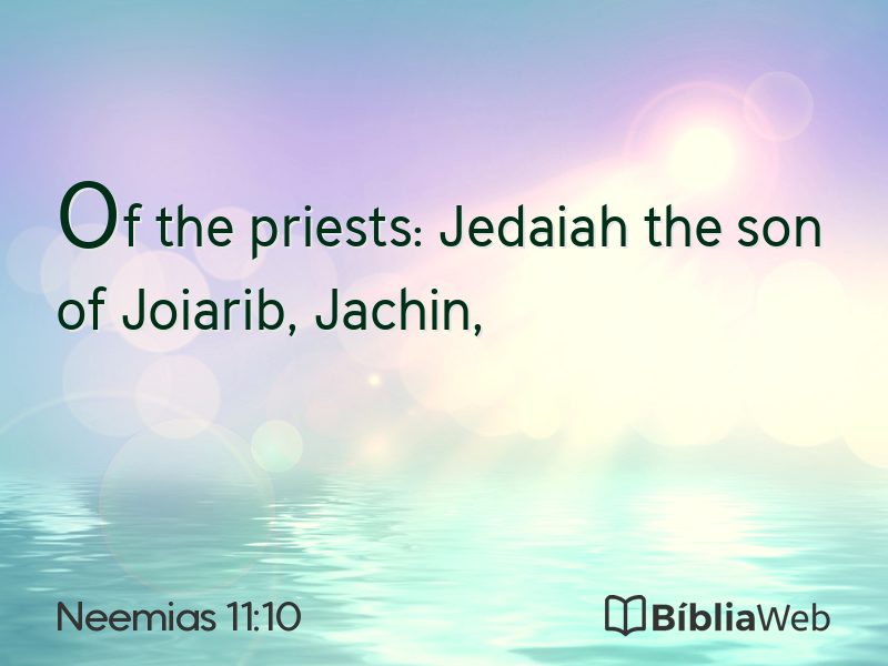 Neemias 11:10 em imagem para compartilhar