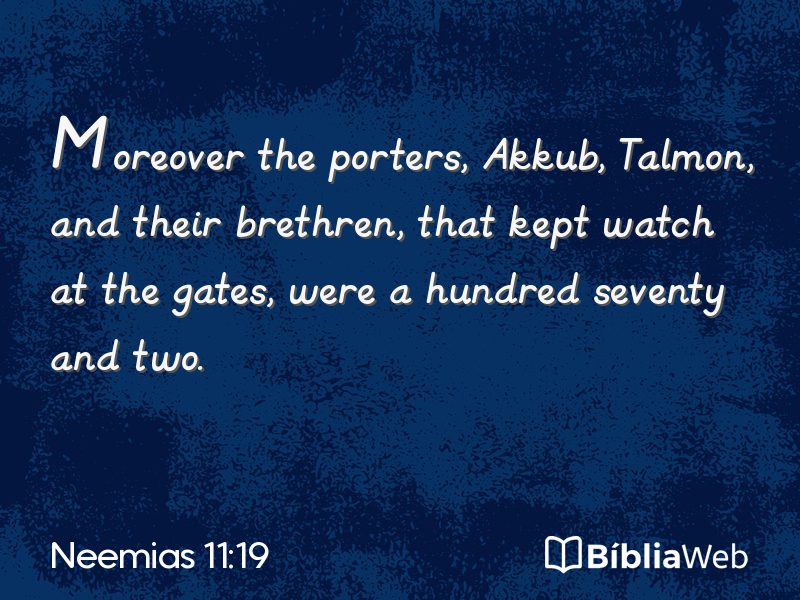 Neemias 11:19 em imagem para compartilhar