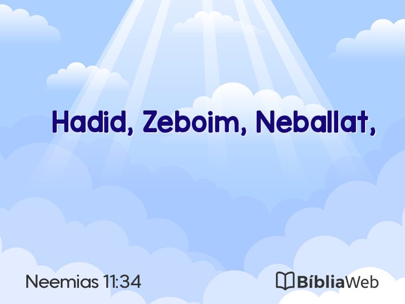 Neemias 11:34 em imagem para compartilhar