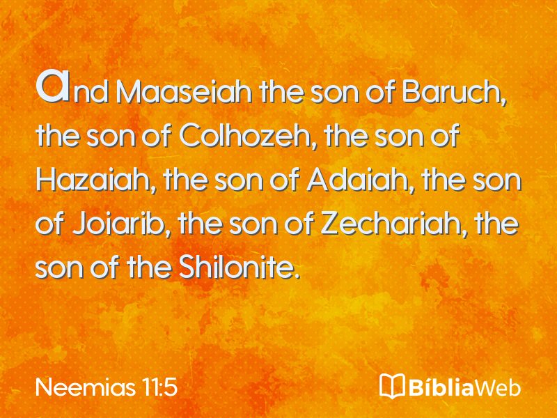 Neemias 11:5 em imagem para compartilhar