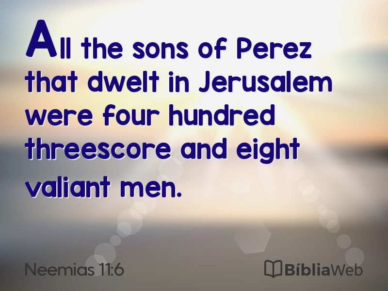 Neemias 11:6 em imagem para compartilhar