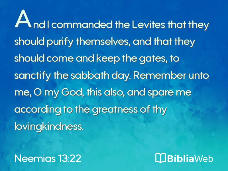 Neemias 13:22 em imagem para compartilhar