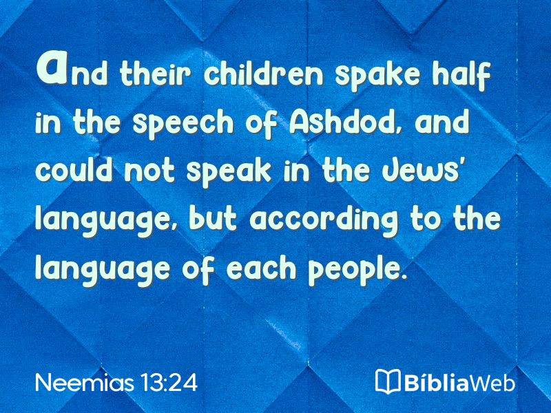 Neemias 13:24 em imagem para compartilhar