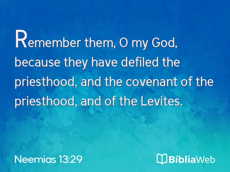 Neemias 13:29 em imagem para compartilhar