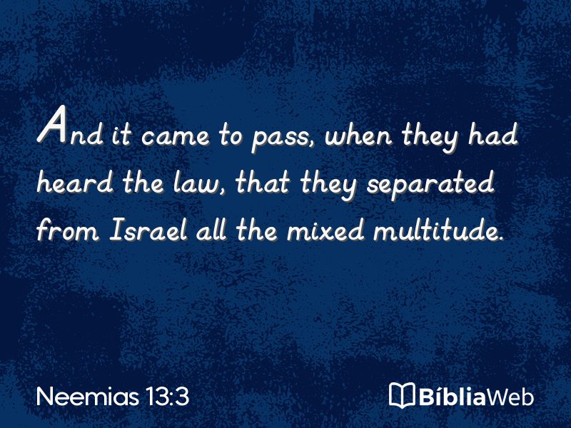 Neemias 13:3 em imagem para compartilhar
