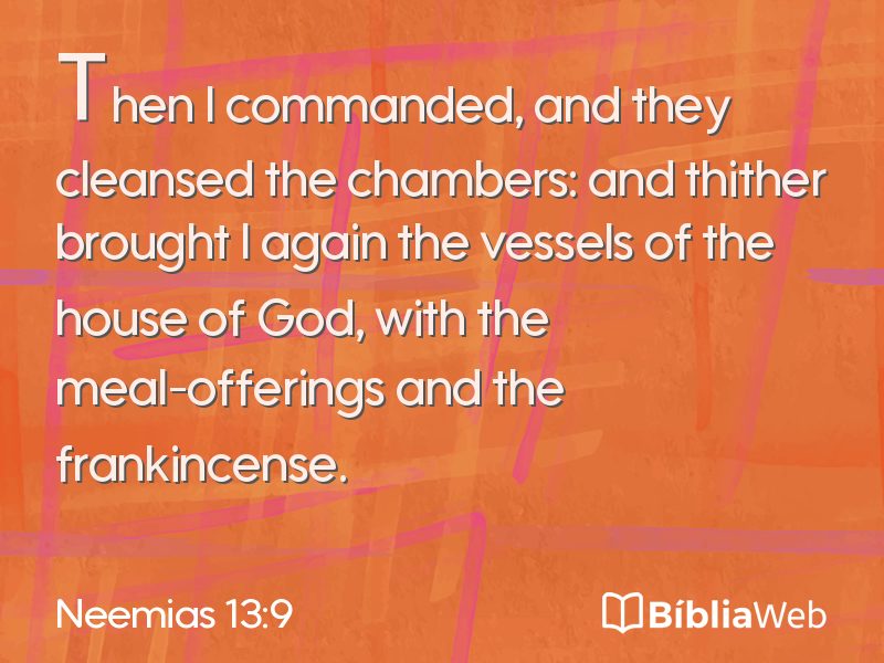 Neemias 13:9 em imagem para compartilhar