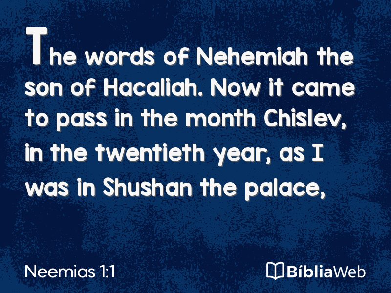 Neemias 1:1 em imagem para compartilhar