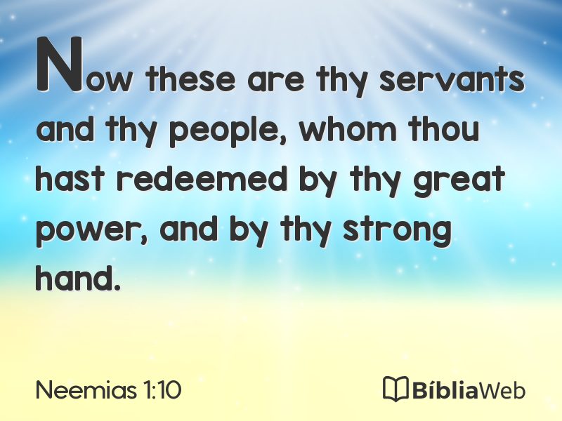 Neemias 1:10 em imagem para compartilhar