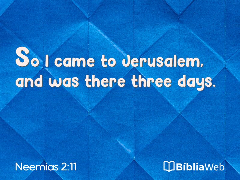Neemias 2:11 em imagem para compartilhar