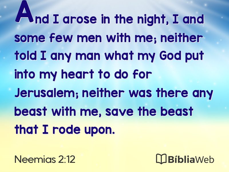 Neemias 2:12 em imagem para compartilhar