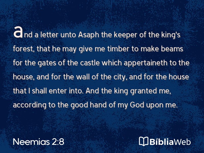 Neemias 2:8 em imagem para compartilhar