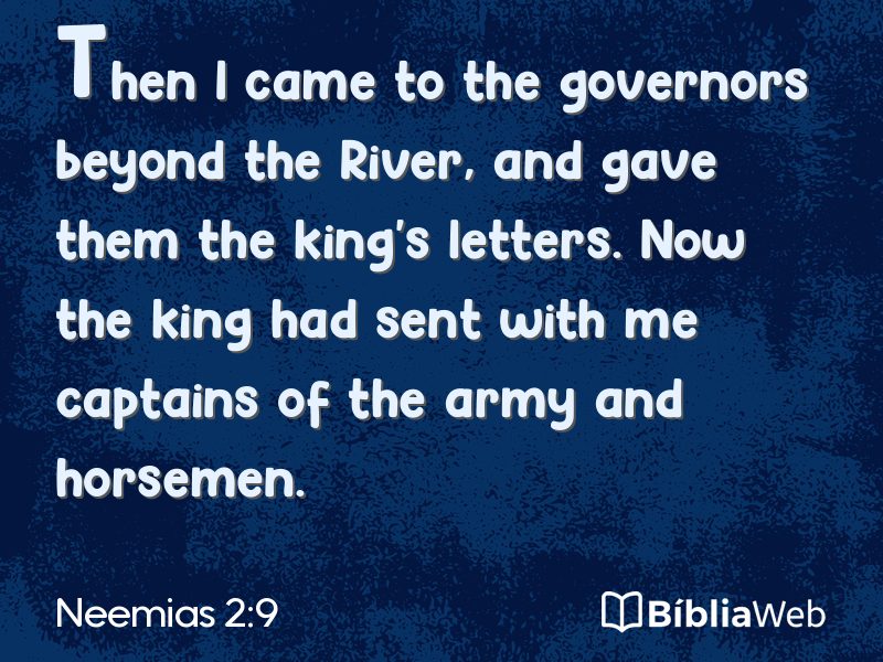 Neemias 2:9 em imagem para compartilhar