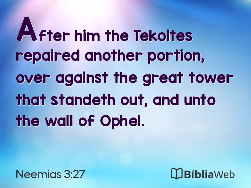 Neemias 3:27 em imagem para compartilhar