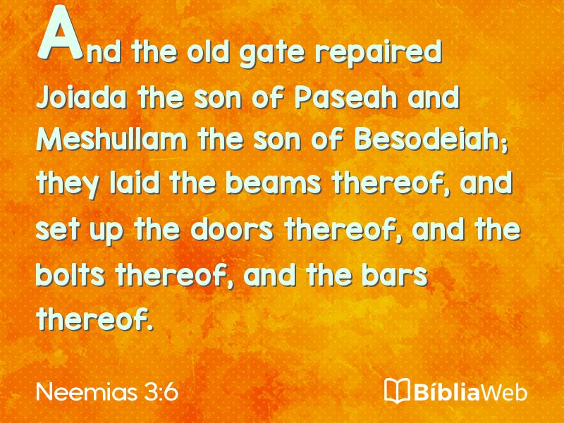 Neemias 3:6 em imagem para compartilhar