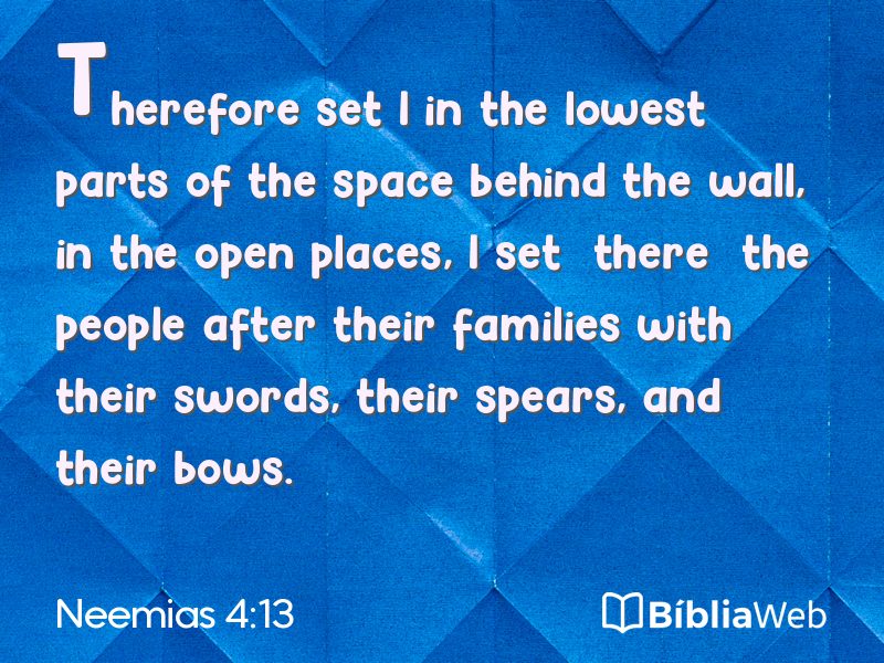 Neemias 4:13 em imagem para compartilhar