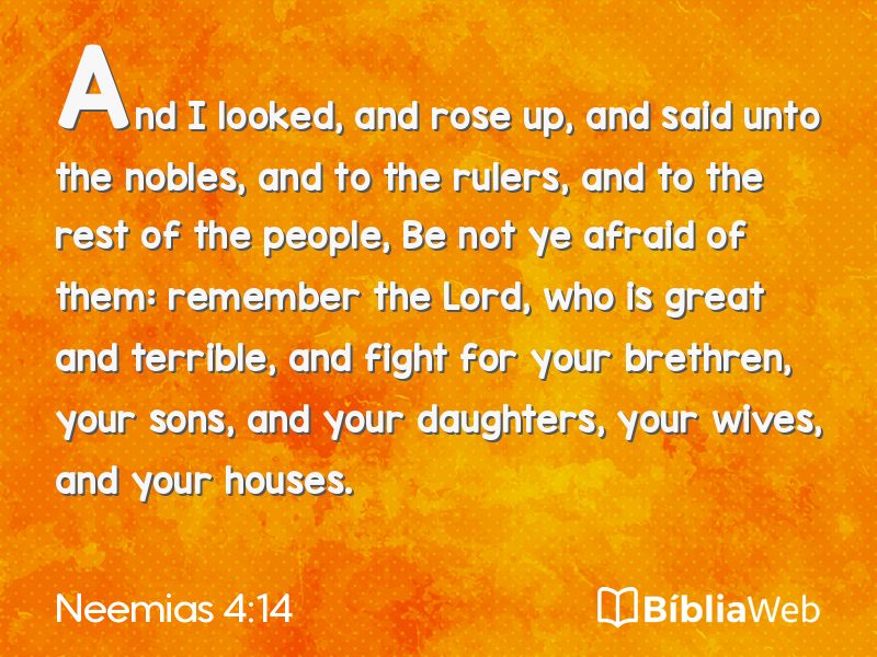 Neemias 4:14 em imagem para compartilhar