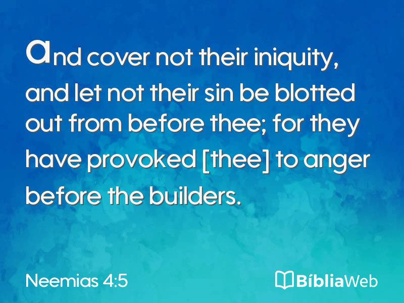 Neemias 4:5 em imagem para compartilhar
