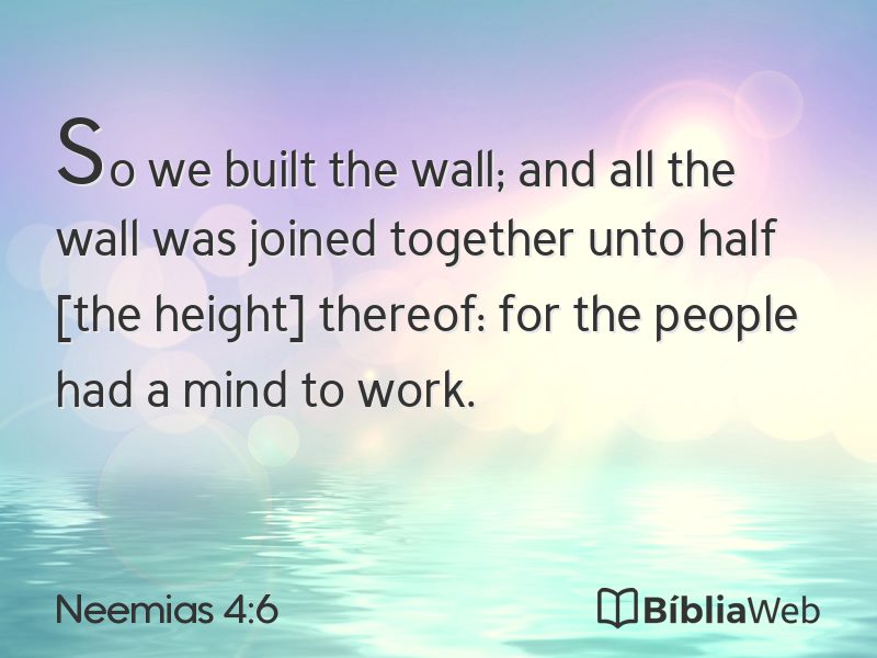 Neemias 4:6 em imagem para compartilhar