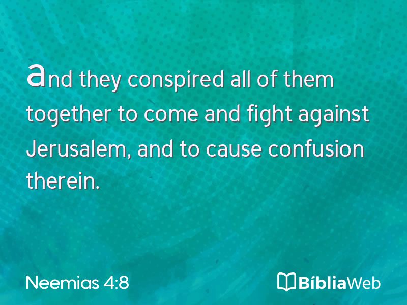 Neemias 4:8 em imagem para compartilhar