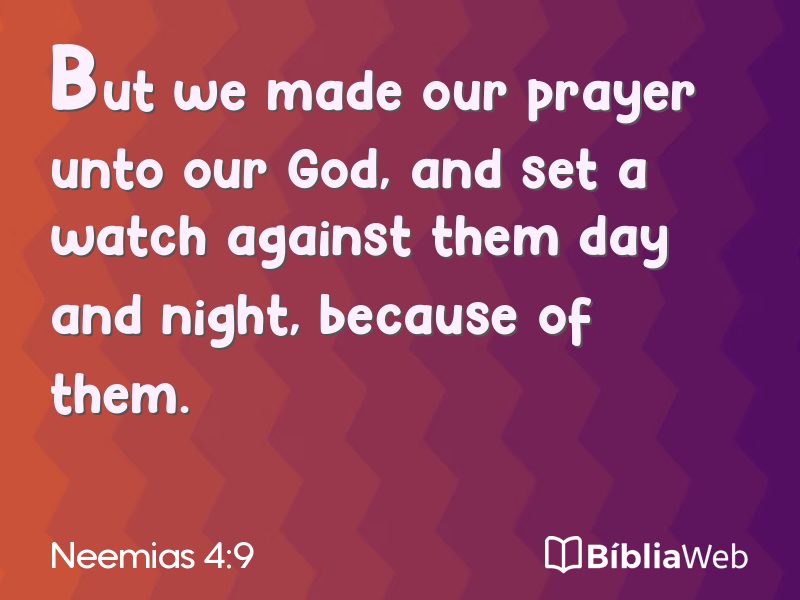 Neemias 4:9 em imagem para compartilhar