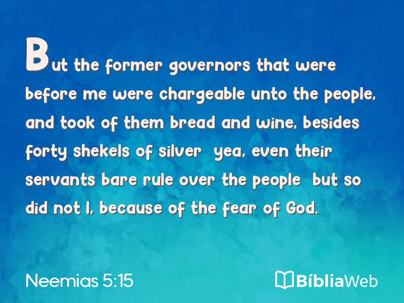 Neemias 5:15 em imagem para compartilhar