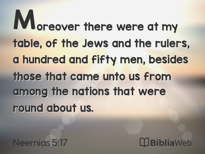 Neemias 5:17 em imagem para compartilhar