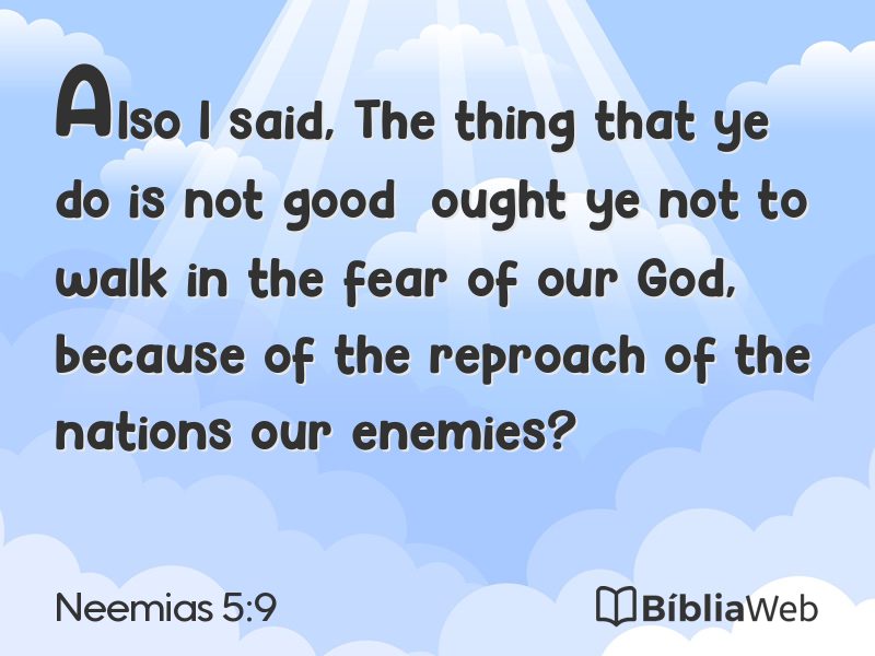 Neemias 5:9 em imagem para compartilhar