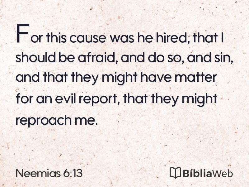 Neemias 6:13 em imagem para compartilhar