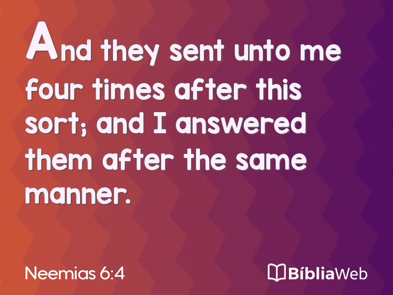 Neemias 6:4 em imagem para compartilhar
