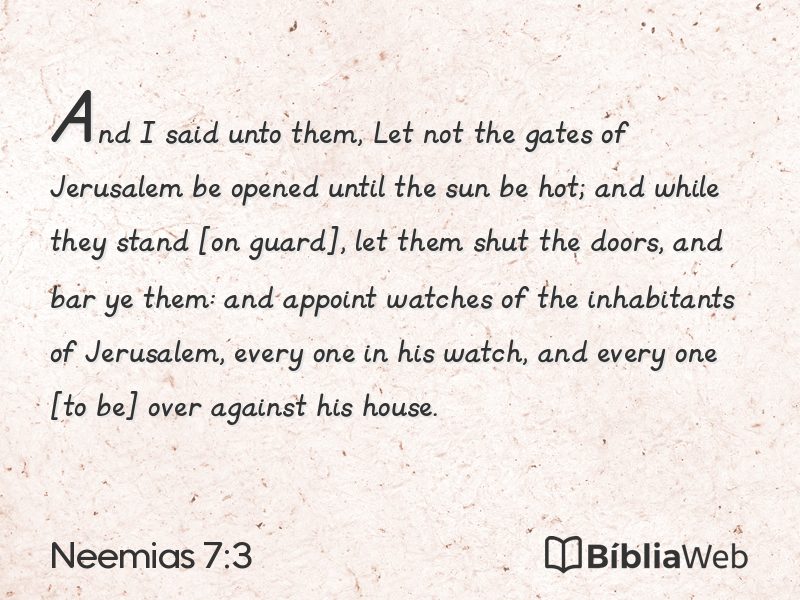 Neemias 7:3 em imagem para compartilhar