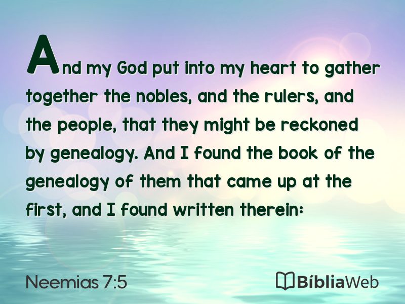 Neemias 7:5 em imagem para compartilhar