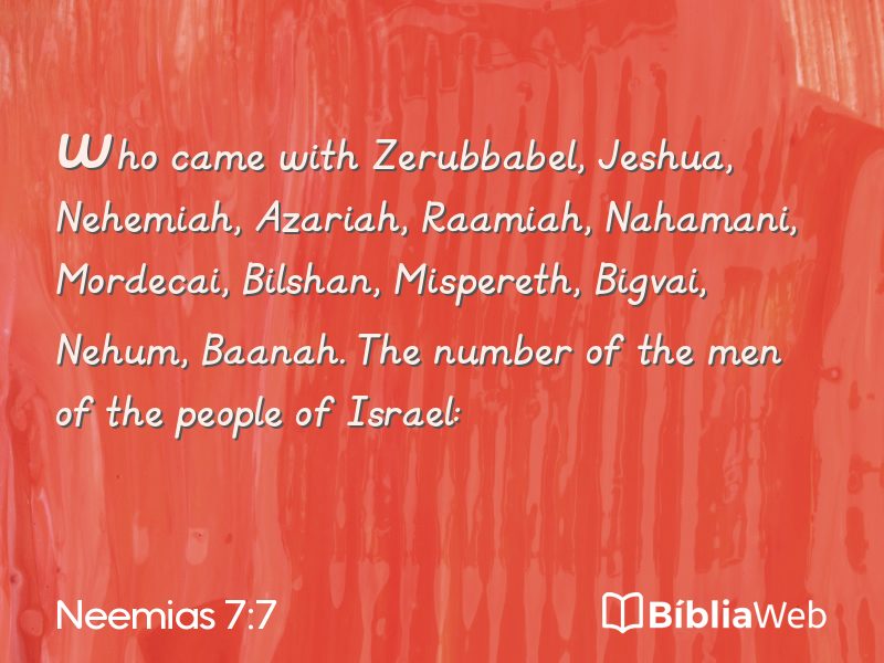 Neemias 7:7 em imagem para compartilhar