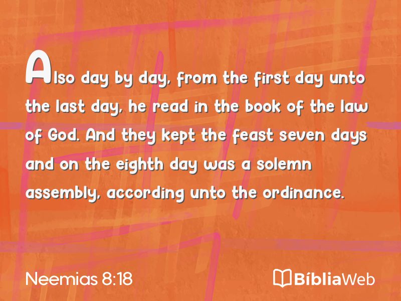 Neemias 8:18 em imagem para compartilhar