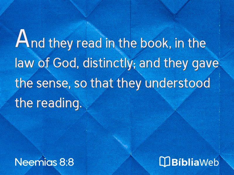 Neemias 8:8 em imagem para compartilhar