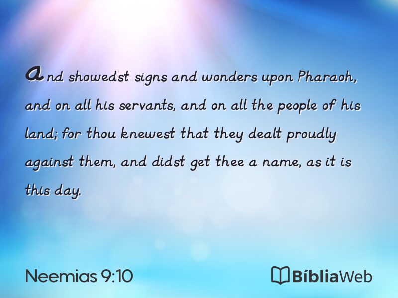 Neemias 9:10 em imagem para compartilhar