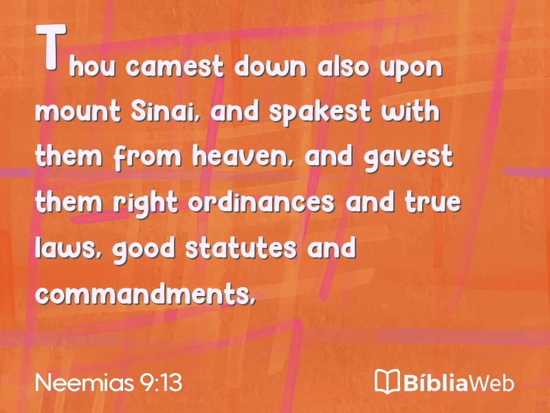 Neemias 9:13 em imagem para compartilhar