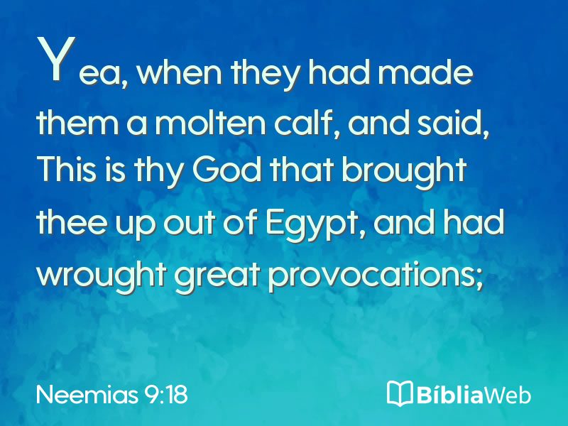 Neemias 9:18 em imagem para compartilhar