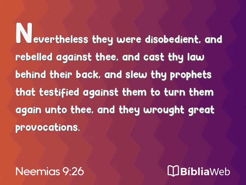 Neemias 9:26 em imagem para compartilhar