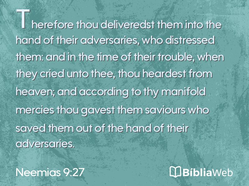 Neemias 9:27 em imagem para compartilhar