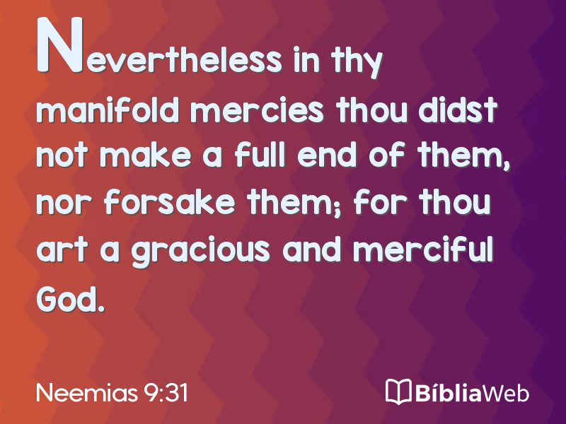 Neemias 9:31 em imagem para compartilhar