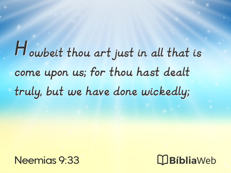 Neemias 9:33 em imagem para compartilhar