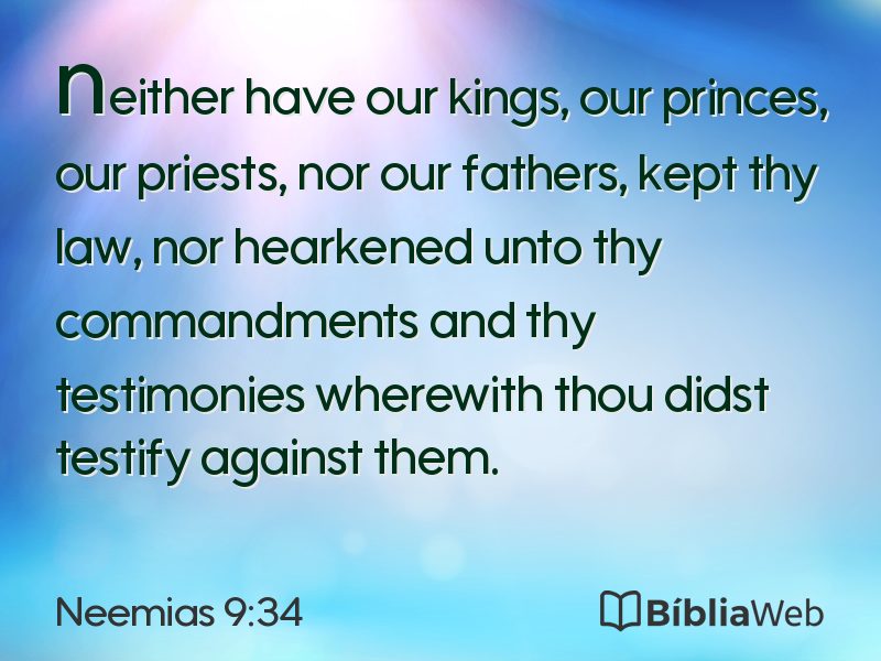 Neemias 9:34 em imagem para compartilhar